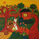 Lady in a summer garden 2018