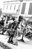 Scooter boy in St Jean-d'-Angely, France