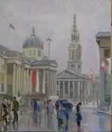 THE RED BANNER, TRAFALGAR SQUARE. (SOLD)
