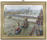 HM THE QUEEN'S JUBILEE FLOTILLA ARRIVING AT THE POOL OF LONDON. (SOLD)