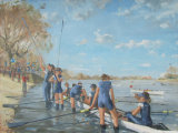 Oxford women's boat crew at Putney,2015