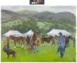 THE 141st LOWESWATER AGRICULTURAL SHOW, JUDGING THE HEAVY HORSES.