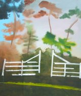 Found Landscape with French Gate 100x120cm (2017) SOLD