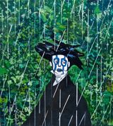 The Rain King with Headdress 75x75cm (2020)