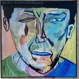Self-Portrait (Squinting) 95x95cm (2025)