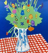 Still Life With Blue And White Jug 50x46cm (2025)