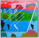 The Seige of City School 94x94cm (2017)