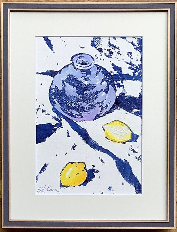 Blue Vase and Lemons