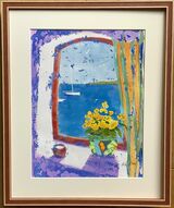 Slipper Flowers and Boat