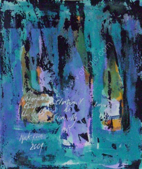 Bottles in Purple (17cm x 22cm)