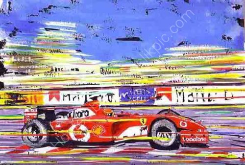 Schumi @ Monaco (27cm x 19cm)