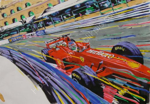 Schumacher @ Monaco (48cm x 32cm)