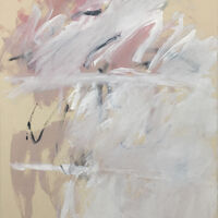 Birds are gone, acrylic on unprimed canvas, 120 x 100cm, 2021