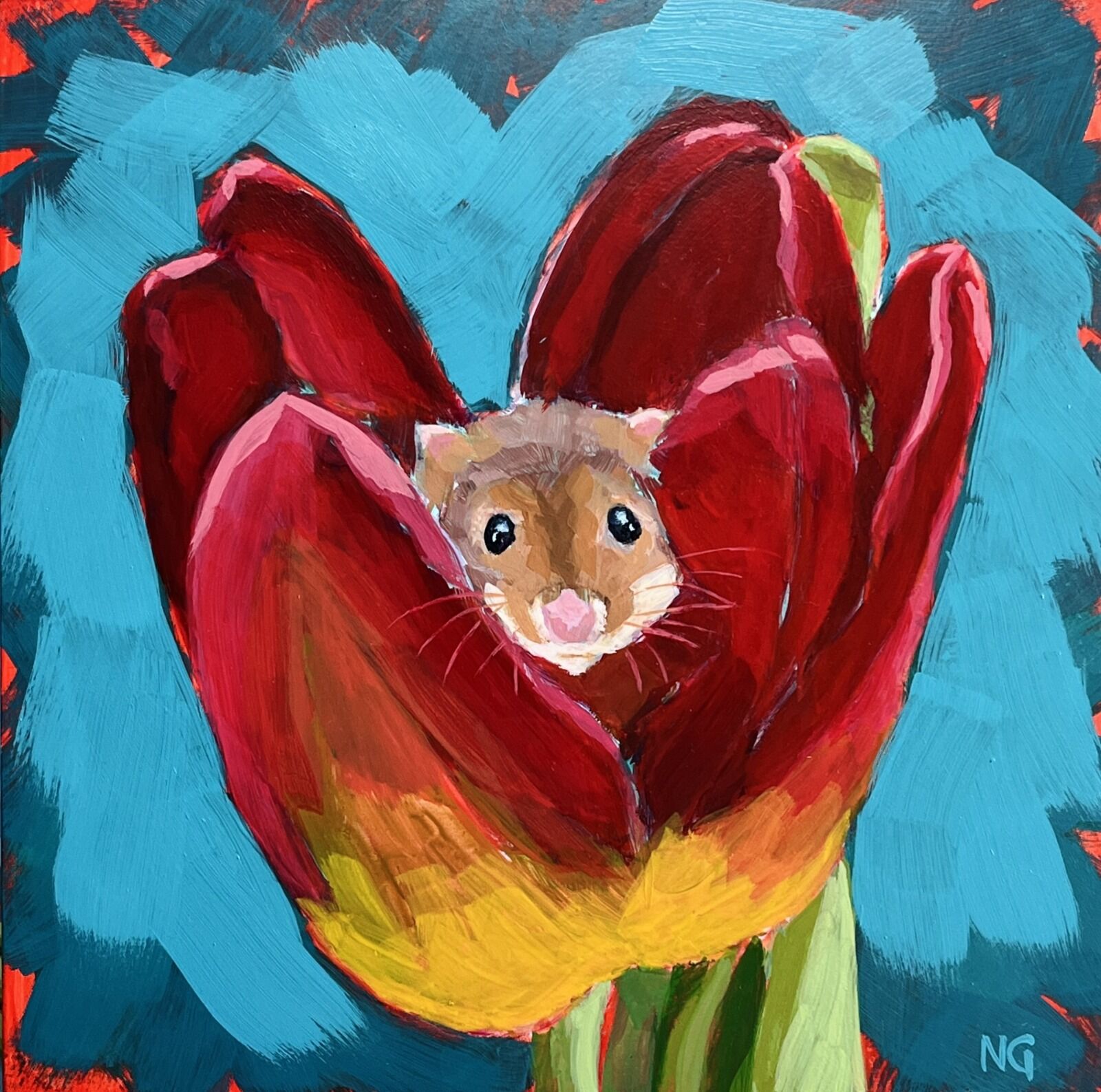 Harvest Mouse: Nestled in Petals