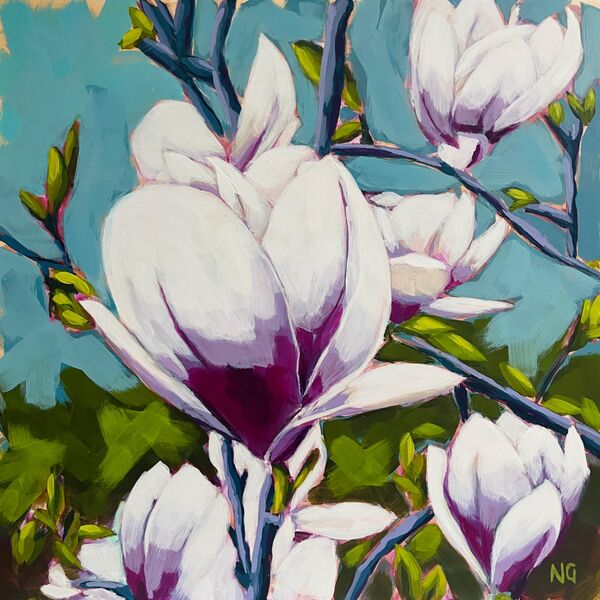 Magnolia: Branches in Bloom 8x"x8" or 12"x12"