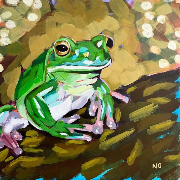 Shimmering Tree Frog 8”x8”