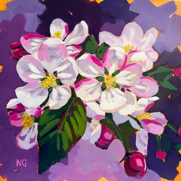 Apple Blossom: Violet Haze 12"x12"