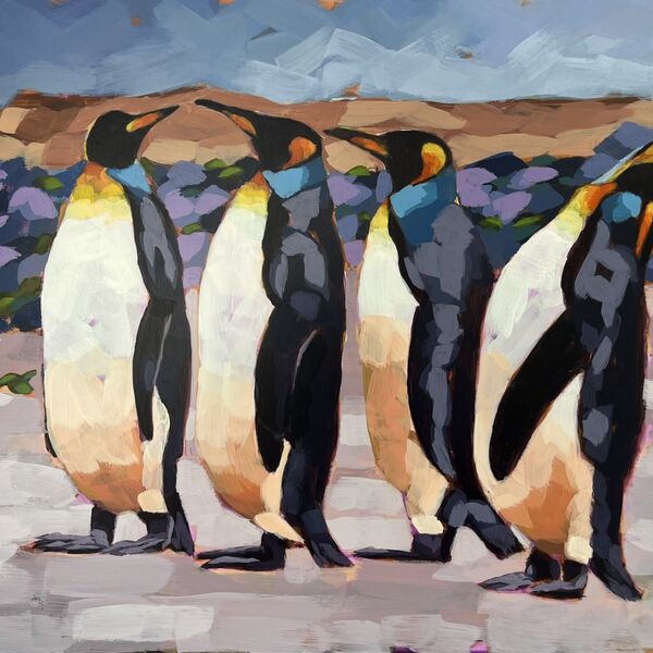 Waddle of King Penguins