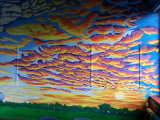 Clouds mural detail