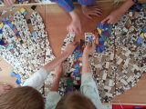 Mosaic Hands in progress