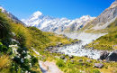 Hooker Valley and Mount Cook, New Zealand