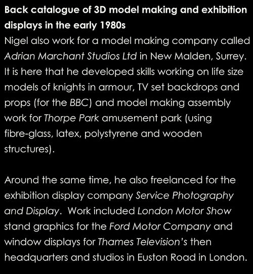 Back catalogue - model making