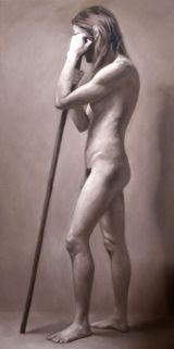 Anton - grisaille of a male nude