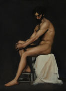 Study of a Nude Male, Copy after Edelfelt