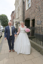 Arriving at York Register Office