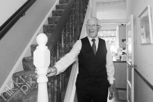 Grandad glimpsing the bride!