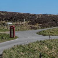 Lonely telephone booth