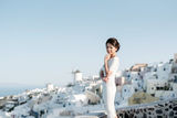 asian engagement photo session in santorini