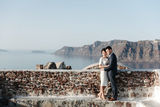 asian engagement photo session in santorini