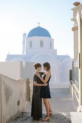 same sex photo session in santorini greece