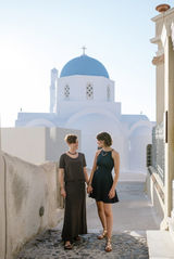 same sex photo session in santorini greece