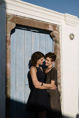 same sex photo session in santorini greece