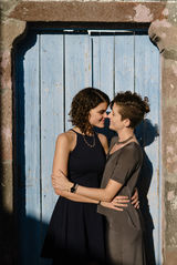 same sex photo session in santorini greece