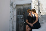 same sex photo session in santorini greece