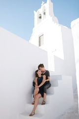 same sex photo session in santorini greece