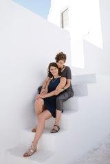 same sex photo session in santorini greece