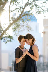 same sex photo session in santorini greece