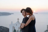 same sex photo session in santorini greece