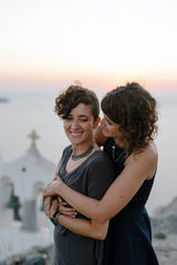 same sex photo session in santorini greece