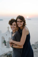 same sex photo session in santorini greece