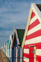 Colourful beach huts