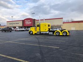 American semi-trailer truck at Farm and Home Supply
