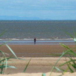 Man and buoy