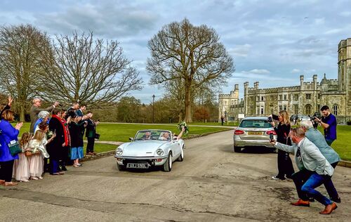 There go the Happy Couple.  Photographer: Jean Cuomo