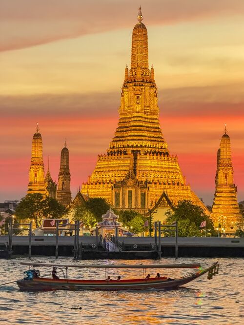 Wonderful Sunset At Was Arun Temple.  Photographer:  Jean Cuomo