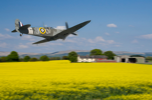 Spitfire over Winter Hill